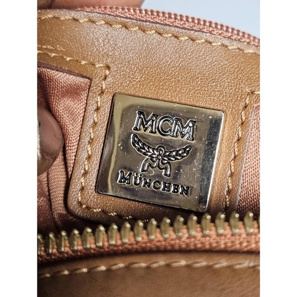 Authentic MCM Visestos BOSTON Bag Cognac - Picture 6 of 13